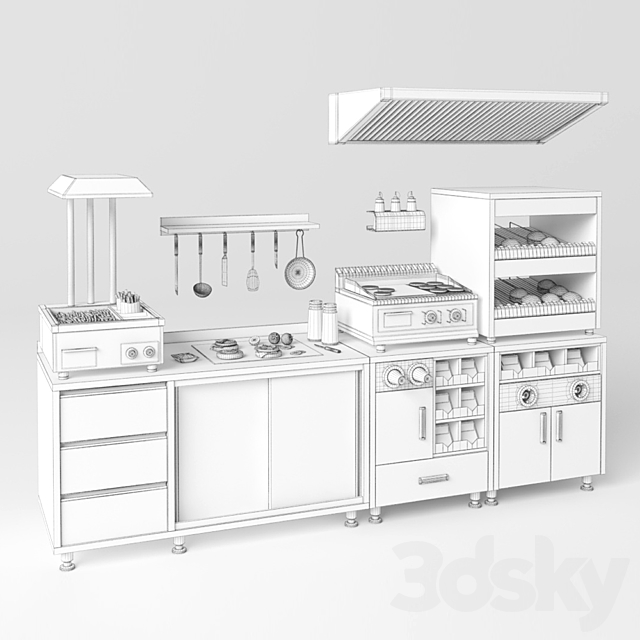 Orest equipment for fast food 3DS Max Model - thumbnail 3