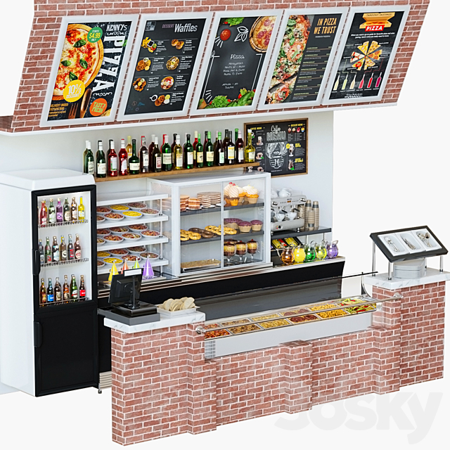 Pizza Cafe 020 3DSMax File - thumbnail 1