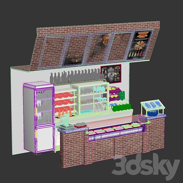 Pizza Cafe 020 3DSMax File - thumbnail 3