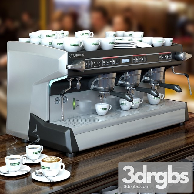 Professional Coffee Machines Rancilio 3 Groups 3dsmax Download - thumbnail 1