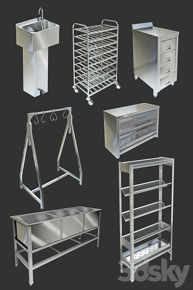 Professional kitchen equipment 2 3DSMax File - thumbnail 2