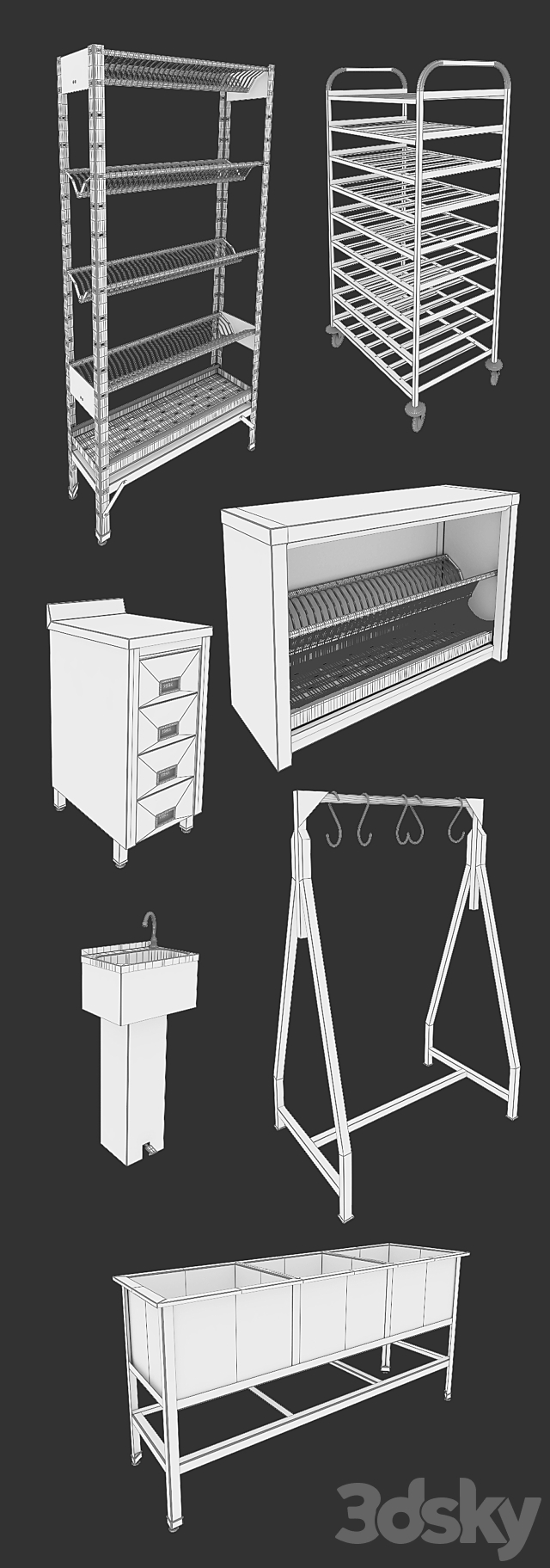 Professional kitchen equipment 2 3DSMax File - thumbnail 3