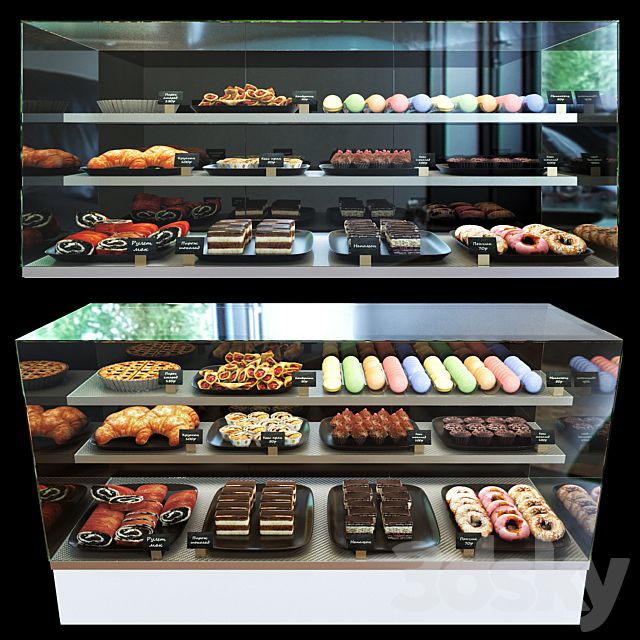 Refrigerated confectionery display case 3DSMax File - thumbnail 1