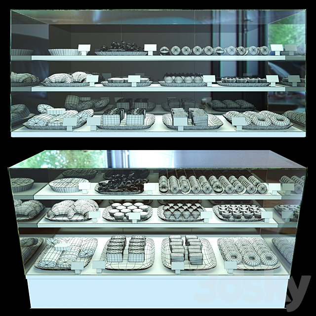 Refrigerated confectionery display case 3DSMax File - thumbnail 3