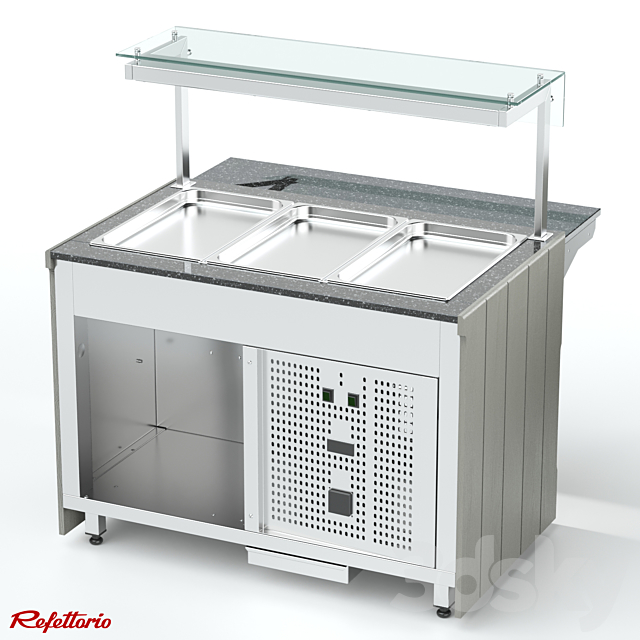 Refrigerated counter RC1 Capital (100) 3DS Max Model - thumbnail 2