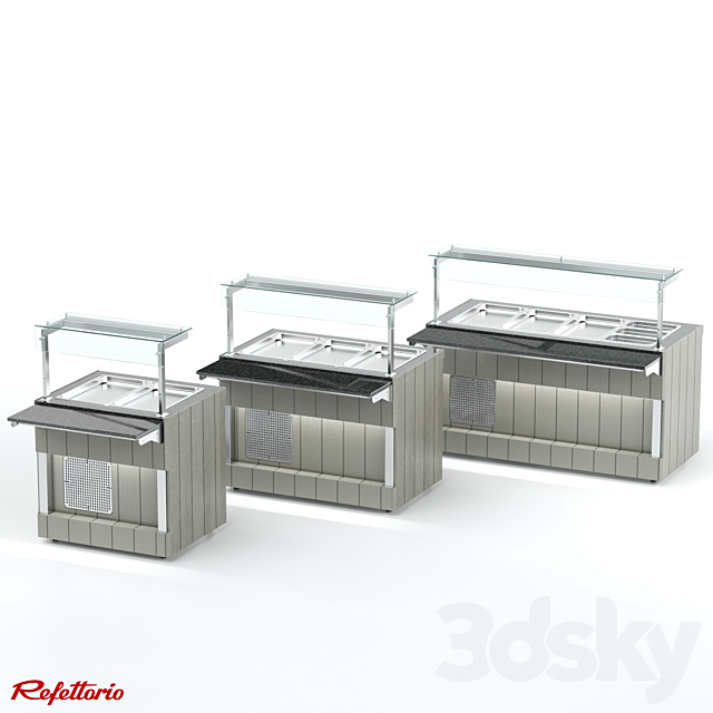 Refrigerated counter RC1 Capital (100) 3DS Max Model - thumbnail 3