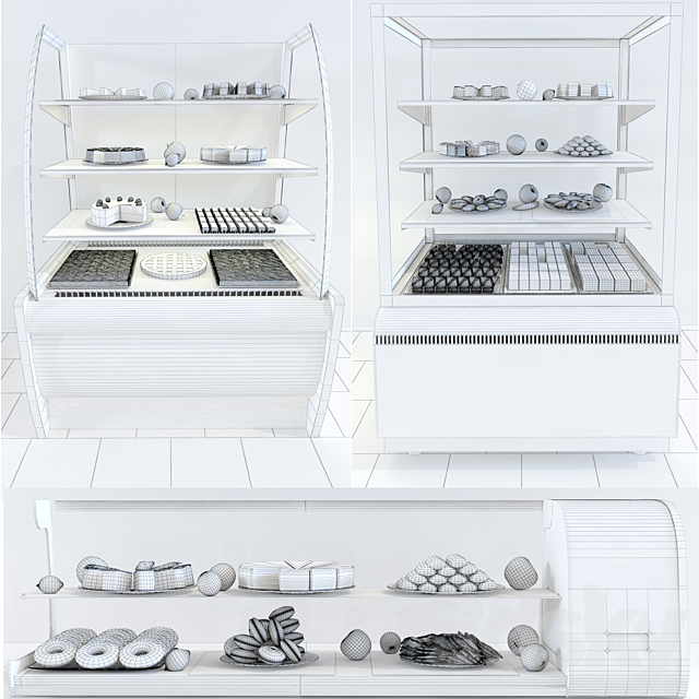 Refrigerated display cases Carboma 3DS Max Model - thumbnail 2