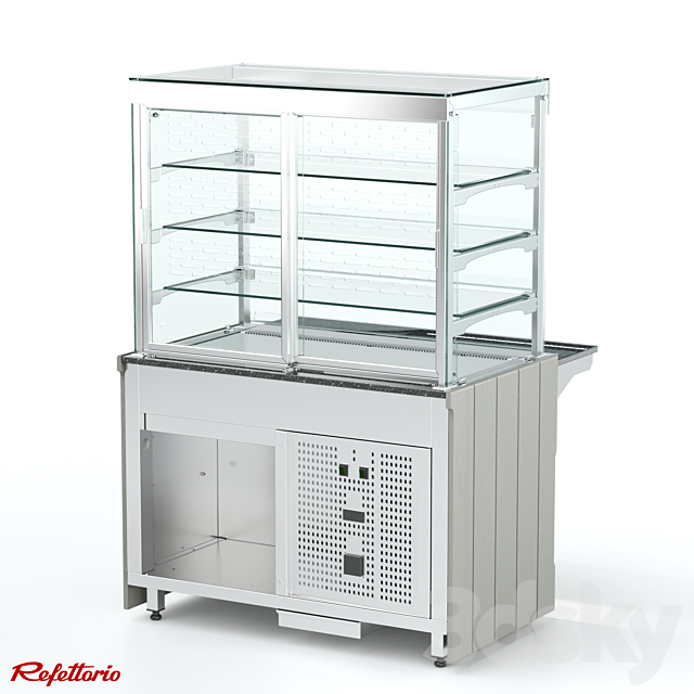 Refrigerated showcase RC2 Capital 3DS Max Model - thumbnail 2