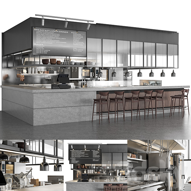 Restaurant 02 3DSMax File - thumbnail 1