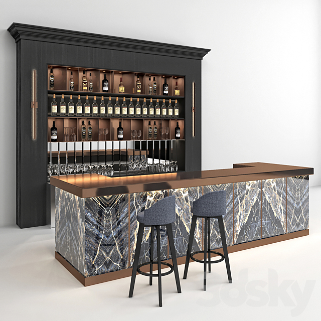 Restaurant Bar 1.8 3DS Max Model - thumbnail 2