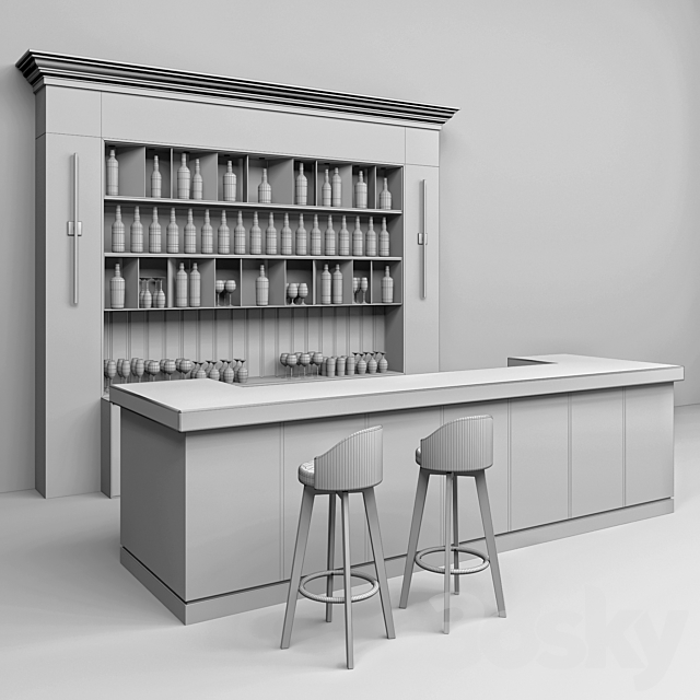 Restaurant Bar 1.8 3DS Max Model - thumbnail 4