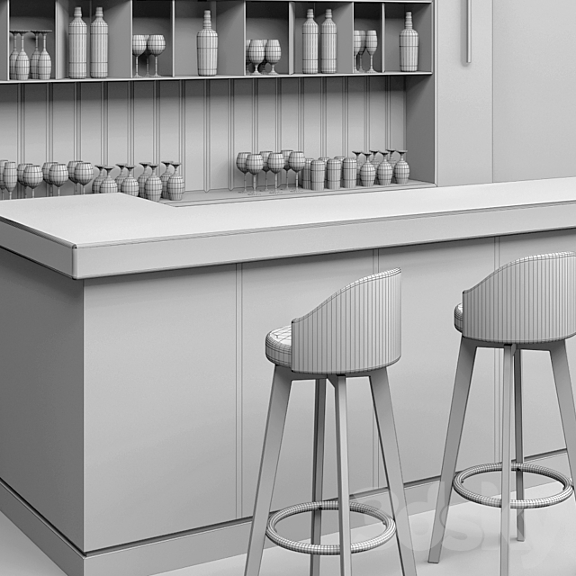 Restaurant Bar 1.8 3DS Max Model - thumbnail 5