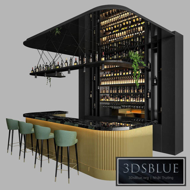 Restaurant bar 3 3DS Max - thumbnail 3