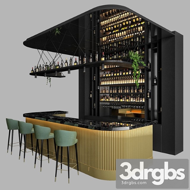 Restaurant bar 3 3dsmax Download - thumbnail 1