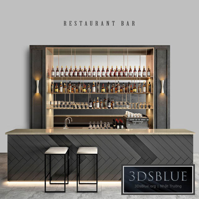 Restaurant bar 4 3DS Max - thumbnail 3