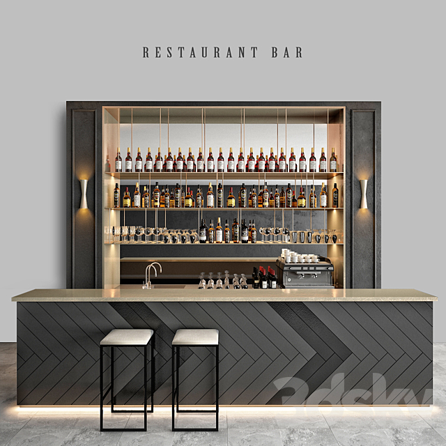 Restaurant bar 4 3DSMax File - thumbnail 1