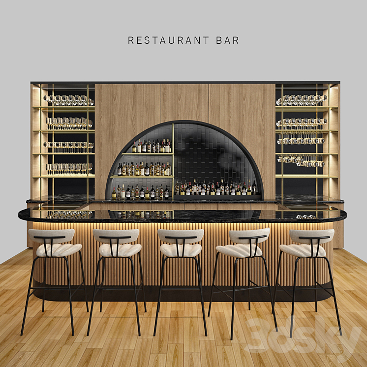 Restaurant bar 6 3DS Max - thumbnail 1