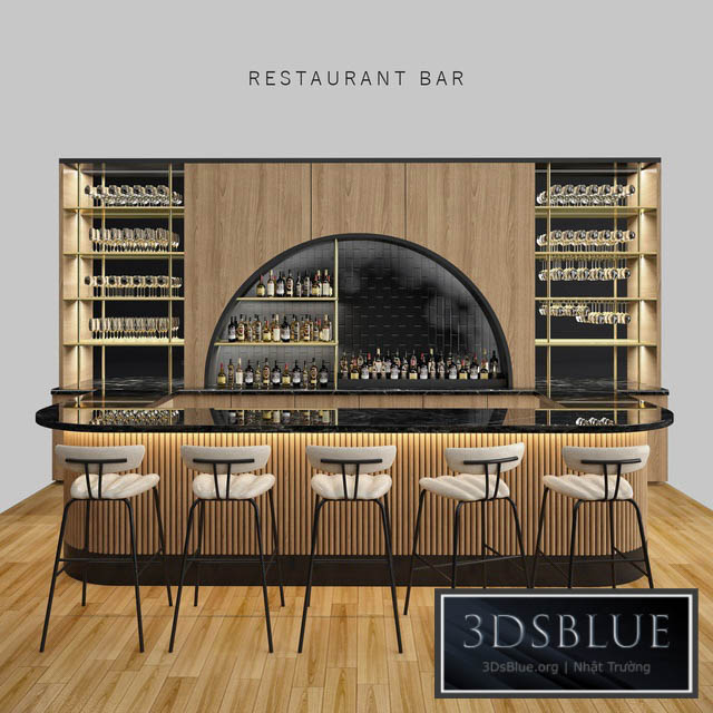 Restaurant bar 6 3DS Max - thumbnail 3