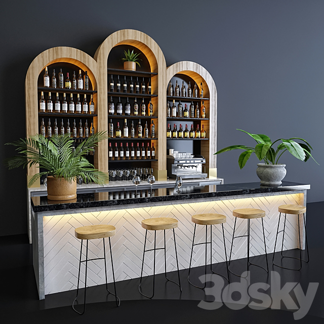 Restaurant bar 8 3DSMax File - thumbnail 2