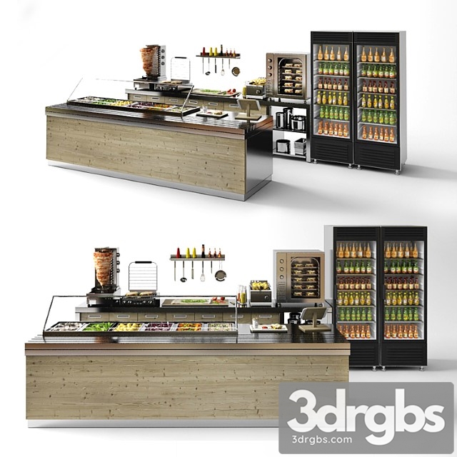 Set for a cafe 3dsmax Download - thumbnail 1