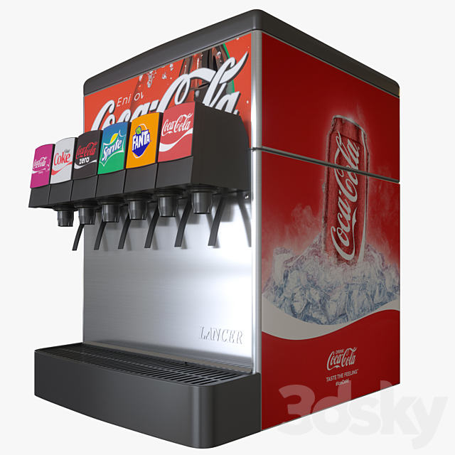 Soda Drink Machine 3DS Max Model - thumbnail 2