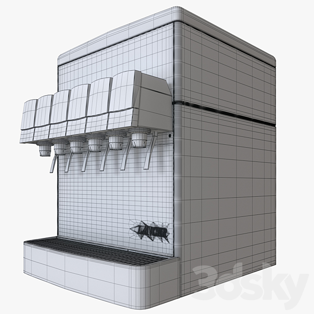 Soda Drink Machine 3DS Max Model - thumbnail 3