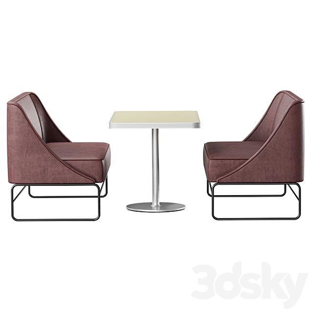 Sofa crap table 3DS Max Model - thumbnail 3