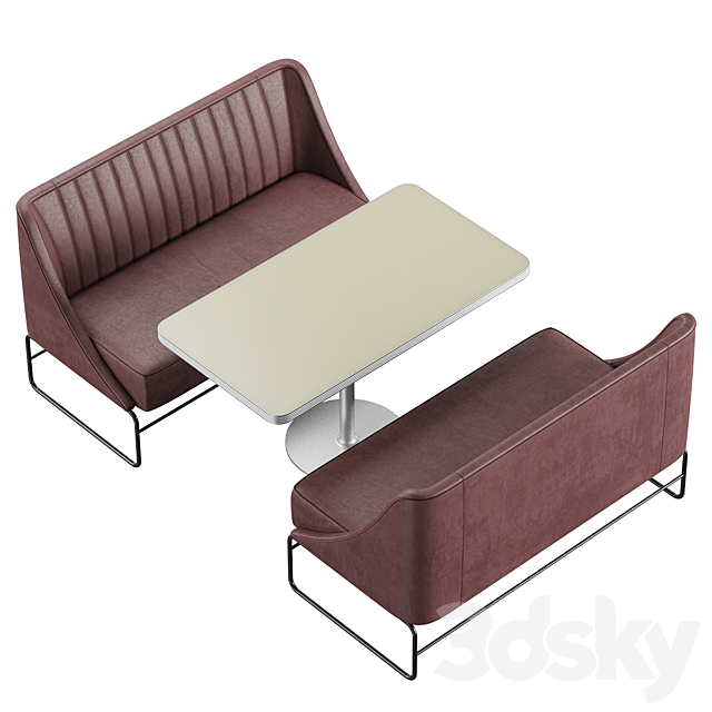 Sofa crap table 3DS Max Model - thumbnail 4