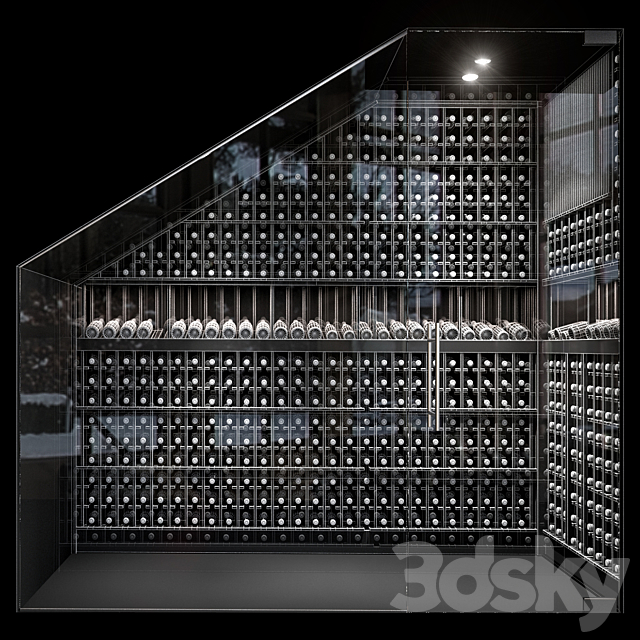 Staircase wine cabinet 3DSMax File - thumbnail 2