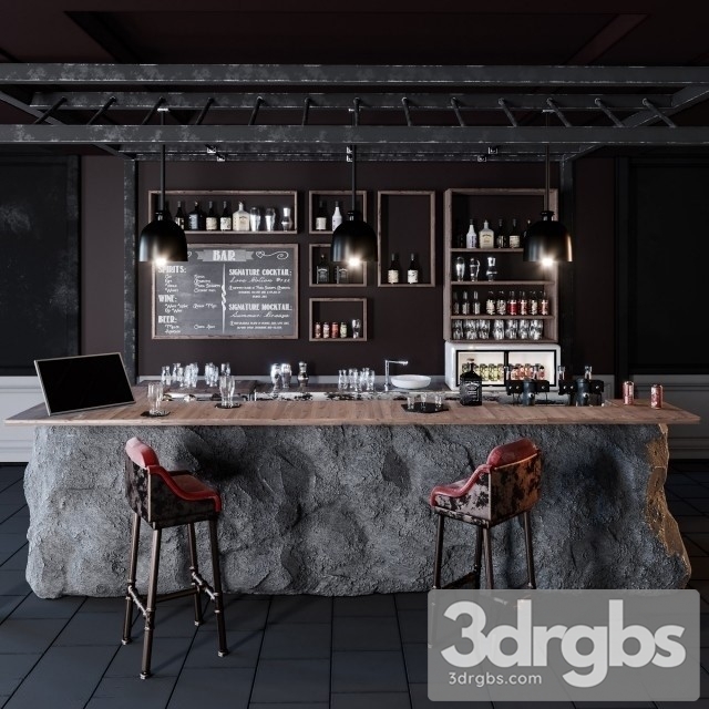 Stone Bar 3dsmax Download - thumbnail 1