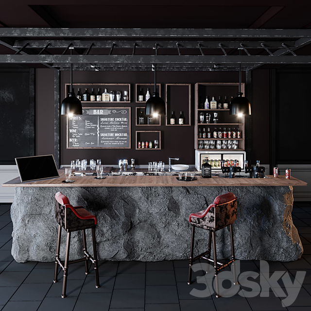 Stone_Bar 3DSMax File - thumbnail 1