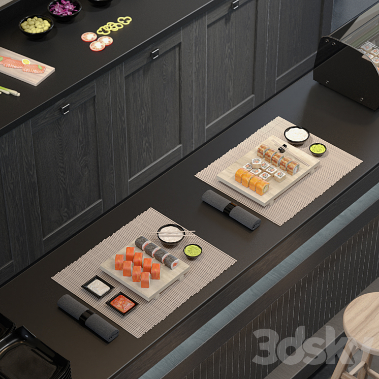 Sushi bar 3DS Max - thumbnail 2