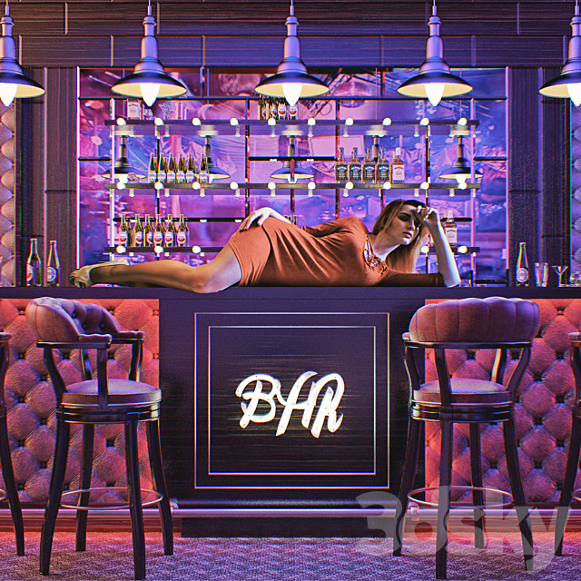 The bar at a nightclub 3DSMax File - thumbnail 1