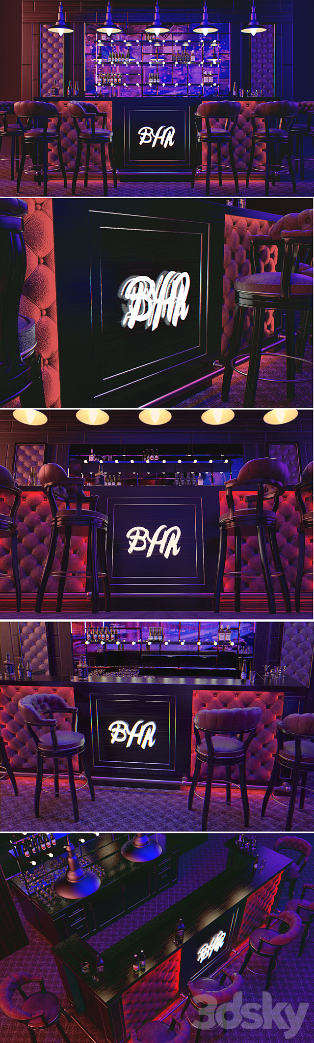 The bar at a nightclub 3DSMax File - thumbnail 2