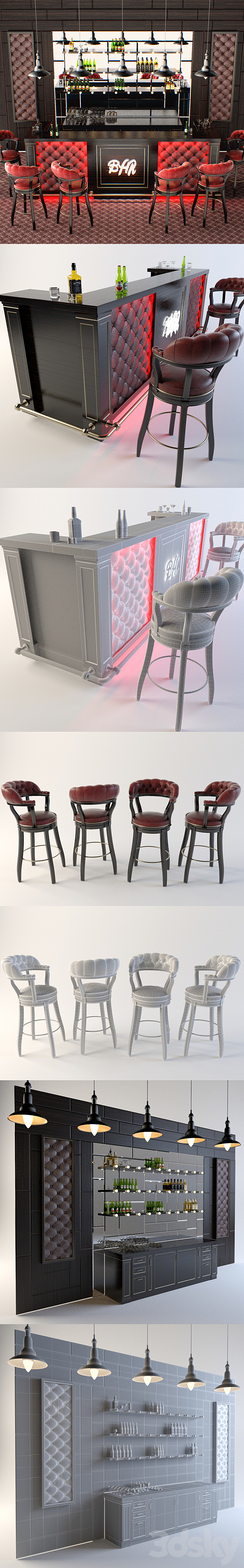 The bar at a nightclub 3DSMax File - thumbnail 3