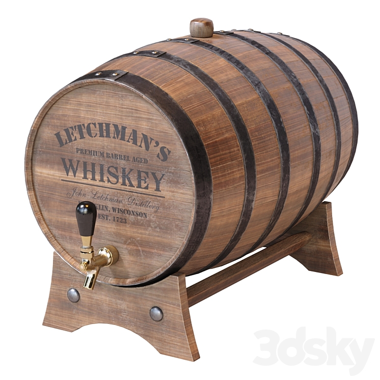 Whiskey Barrels 3DS Max - thumbnail 1