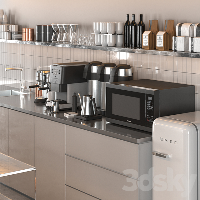 White_Cafe 3DS Max Model - thumbnail 2