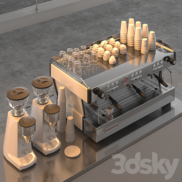 White_Cafe 3DS Max Model - thumbnail 3