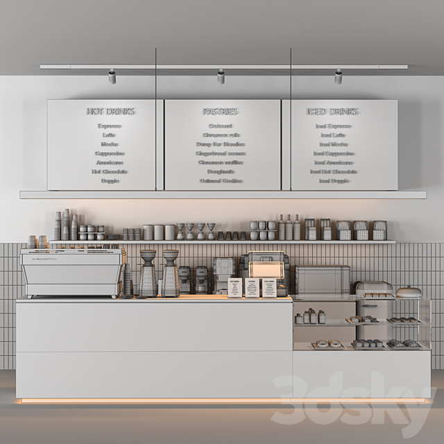 White_Cafe 3DS Max Model - thumbnail 5