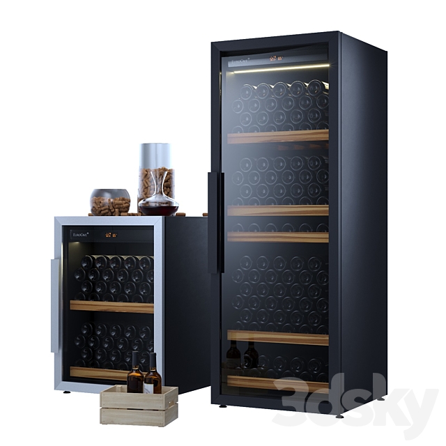 Wine cooler 3DS Max Model - thumbnail 1