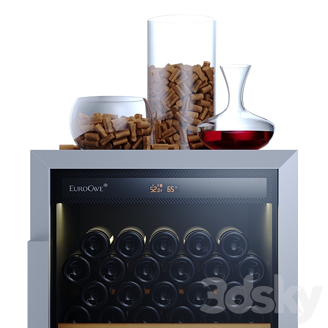 Wine cooler 3DS Max Model - thumbnail 2