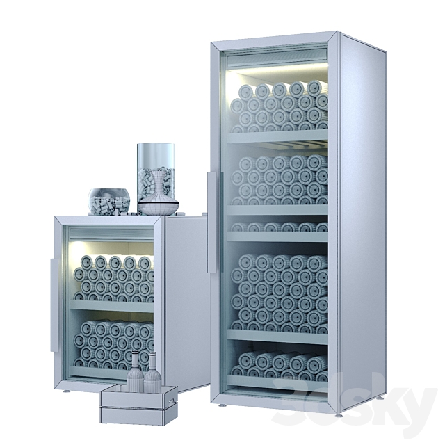 Wine cooler 3DS Max Model - thumbnail 3