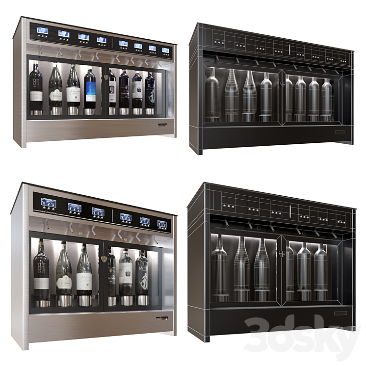 Wine Dispensers 3DS Max Model - thumbnail 2