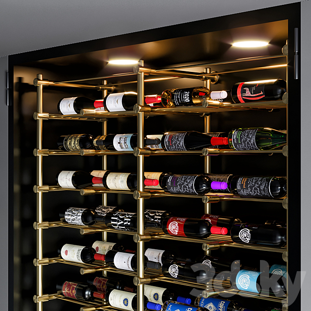 wine shelf 03 3DSMax File - thumbnail 3