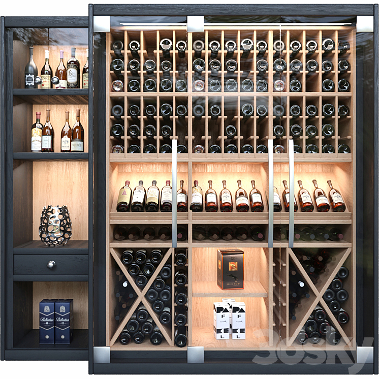 Wine shop. Wine alcohol 3DS Max - thumbnail 1