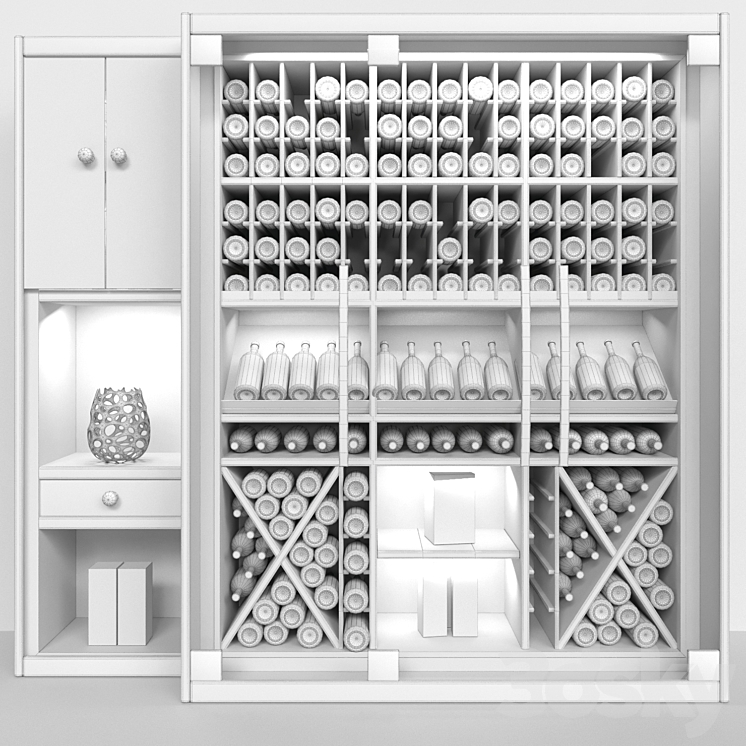 Wine shop. Wine alcohol 3DS Max - thumbnail 2