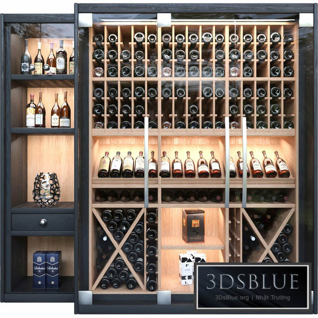 Wine shop. Wine alcohol 3DS Max - thumbnail 3