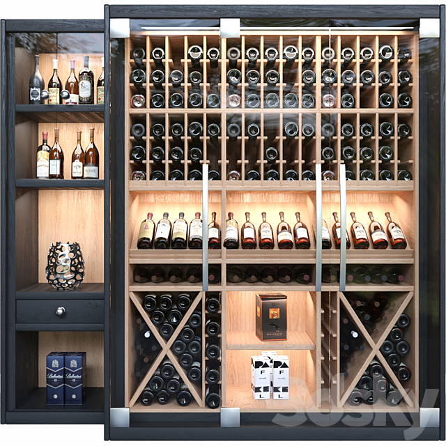 Wine shop. Wine. alcohol 3DSMax File - thumbnail 1