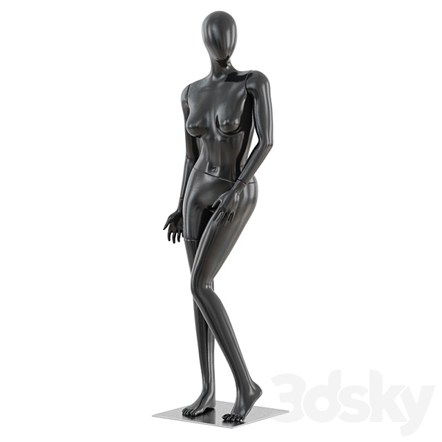 Abstract female mannequin 04 3ds Max - thumbnail 2