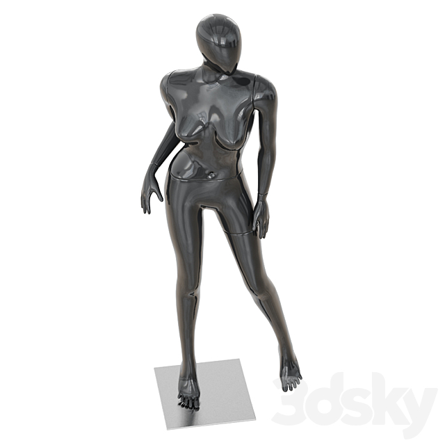 Abstract female mannequin 16 3ds Max - thumbnail 2